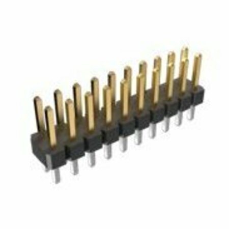 FCI Board Connector, 6 Contact(S), 2 Row(S), Male, Straight, 0.1 Inch Pitch, Solder Terminal 67996-106HLF